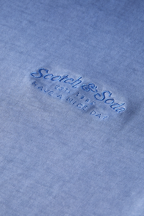 GARMENT DYE LEFT CHEST ARTWORK T-SHIRT NAVY BLUE 3