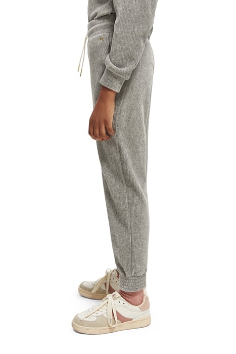 GIRLS CORDUROY TAPERED SWEATPANTS GREY MELANGE 6