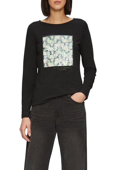 S.OLIVER T-SHIRTS GREY/BLACK 1