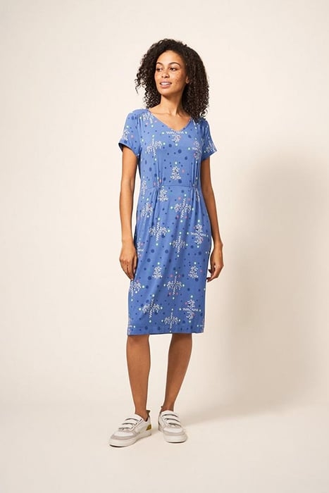 TALLIE ECO VERO JERSEY DRESS BLUE MULTI 1