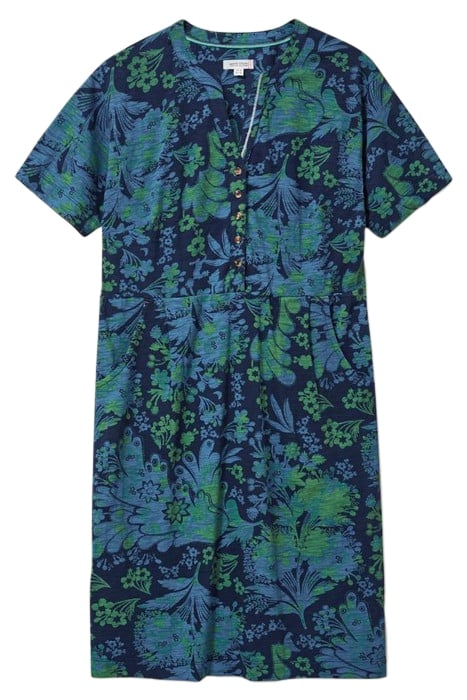 TAMMY COTTON JERSEY DRESS NAVY MULTI 2