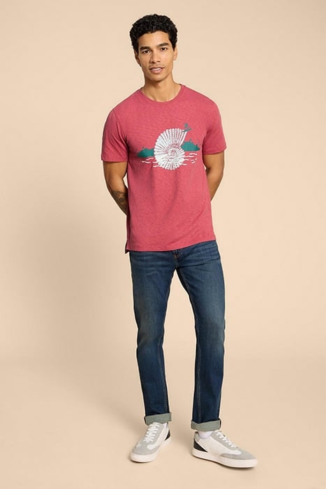 SURF SHELL GRAPHIC TEE CORAL PRINT 2