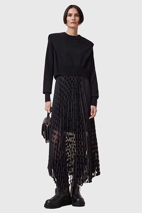 LEIA DOTT DRESS BLACK 4