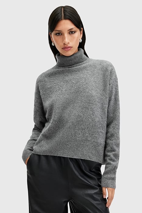 REBEL ROLL NECK GREY MELANGE 1