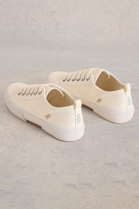 PIPPA CANVAS LACE UP TRAINER BRILLIANT WHITE 2