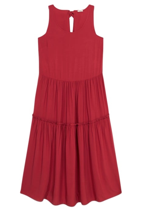 LONG VISCOSE DRESS RED 3