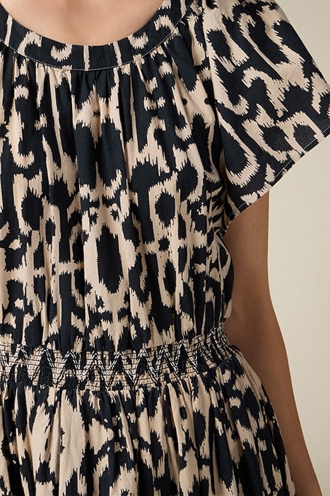 LONG COTTON DRESS WITH PATTERN BLUE 5