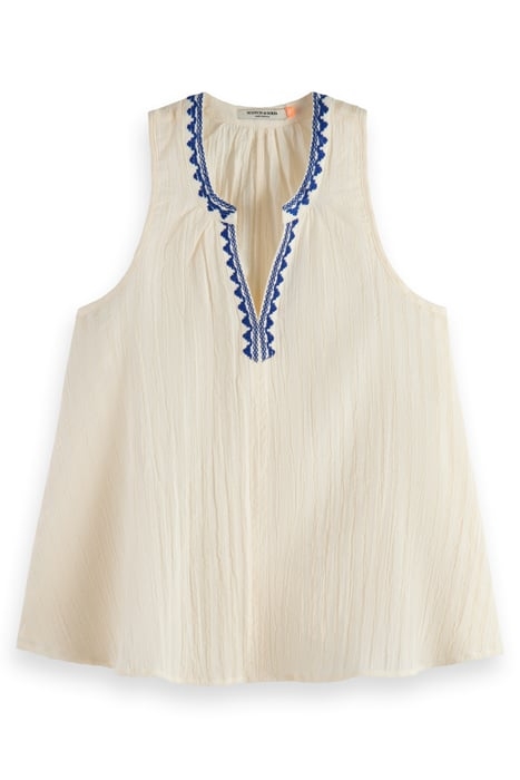 TANK TOP WITH TAPE DETAIL WHITE 1
