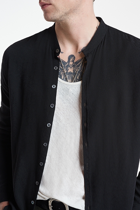 MULTI BUTTON BAND COLLAR BLACK 3