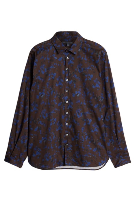 MULTI BUTTON SLIM FIT SHIRT ESPRESSO 2