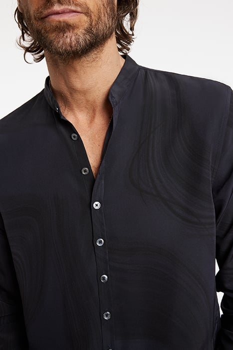 MULTI BUTTON BAND COLLAR JET BLACK 3