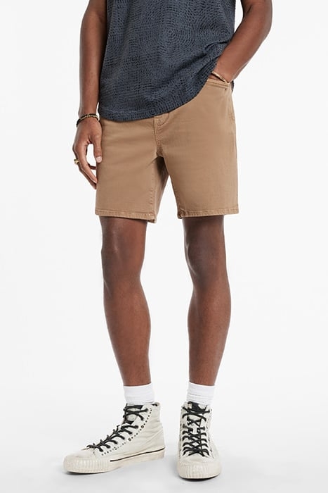 GARRY GARMENT DYED SHORT CLAY BROWN 1