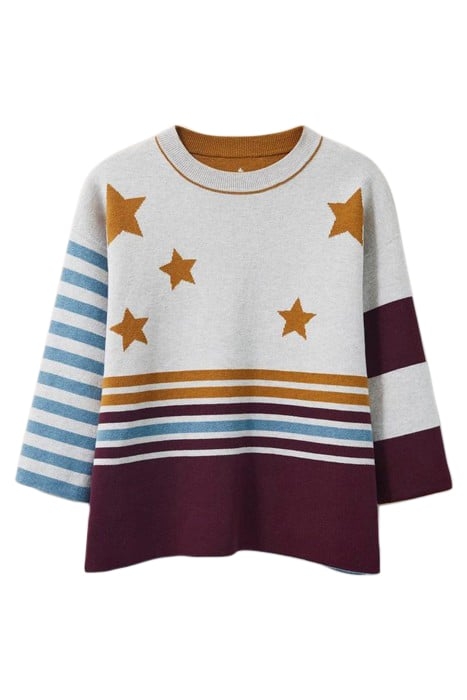 REVERSIBLE STAR JUMPER TEAL MULTI 3