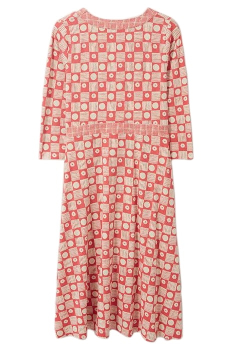 ESME JERSEY MIDI DRESS RED MULTI 3