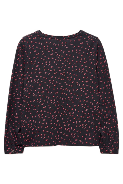 ANA SMOCK SHOULDER TOP BLACK PRINT 5