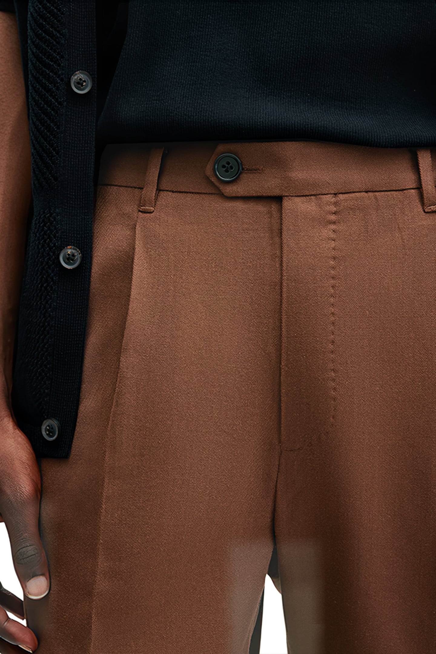 TALLIS TROUSER BLUNT BROWN 6