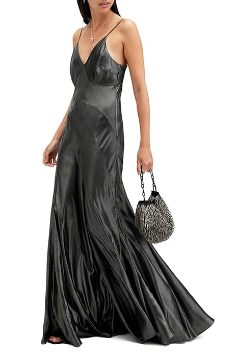 LILI MAXI DRESS METALLIC GREY 4