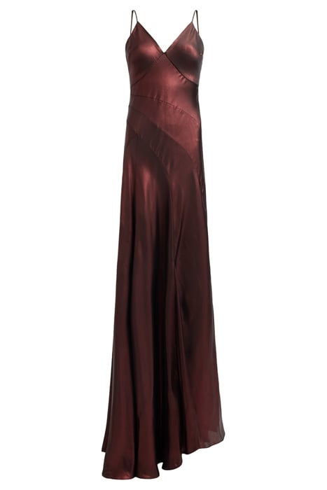 LILI MAXI DRESS METALLIC RED 3