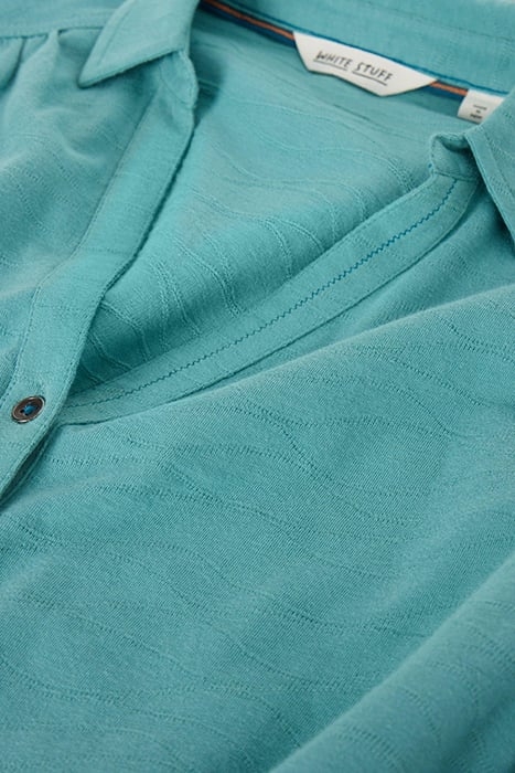 ANNIE TEXTURED SHIRT MID TEAL 5