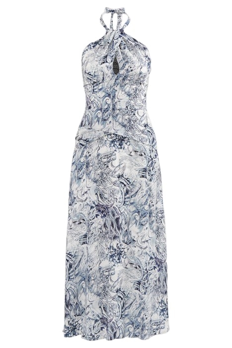 ECRU LENZING™ ECOVERO™ TATTOO-PRINT DRESS 3