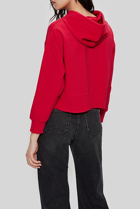 CRIMSON RED HOODIE WITH EMBROIDERED DRAGON 2