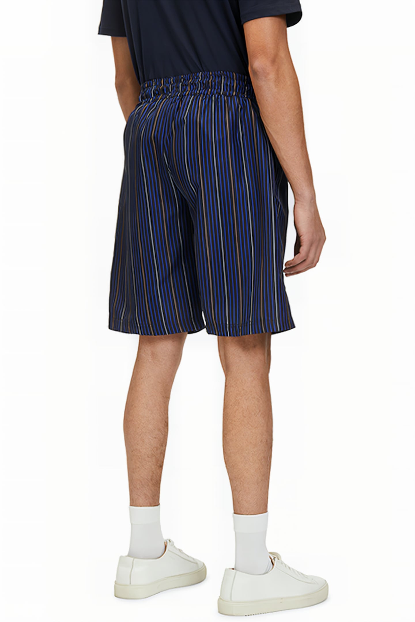 PINSTRIPE SHORTS WITH POCKETS NAVY 2