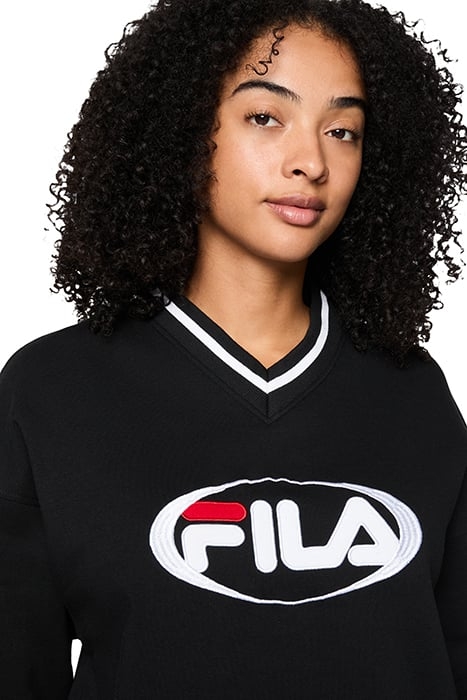 LANGERMA OVERSIZED V-NECK SWEAT SHIRT BLACK 7