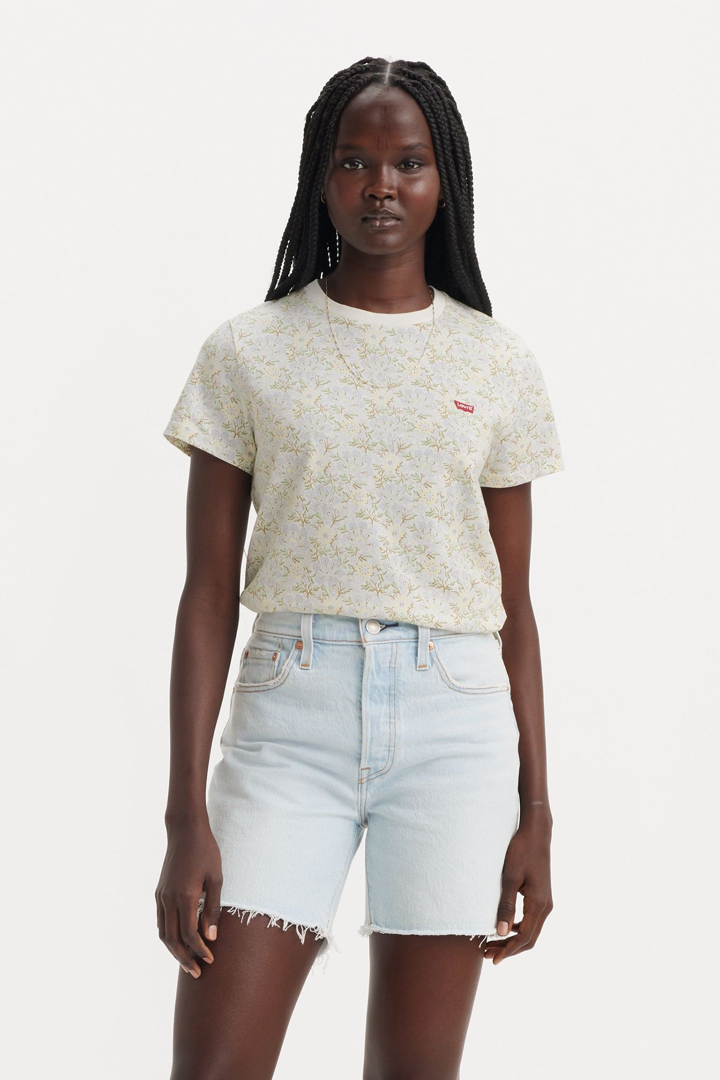 PERFECT TEE JANEESAH FLORAL EGRET 1