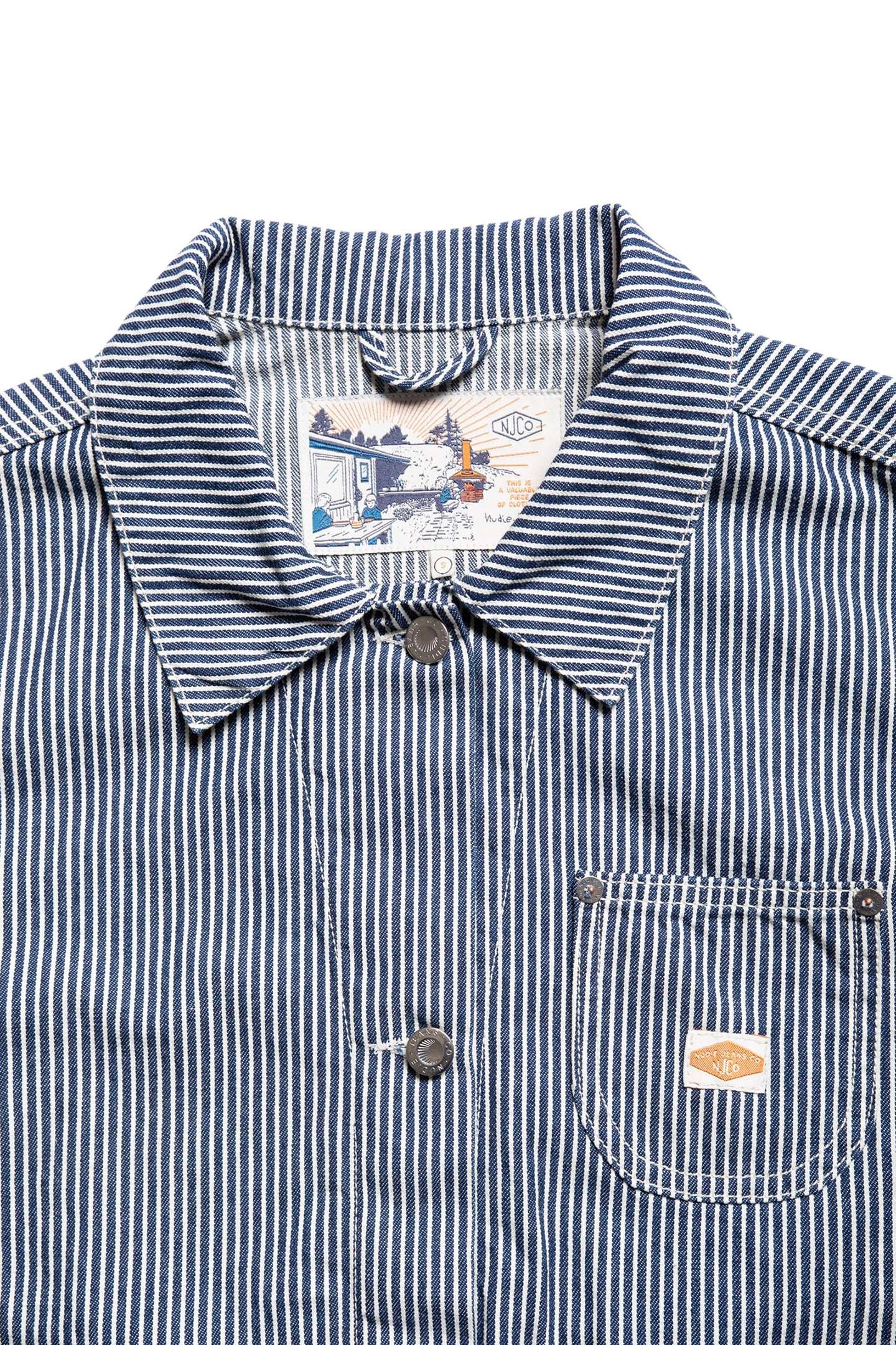 EVA HICKORY STRIPED JACKET BLUE OFFWHITE 4