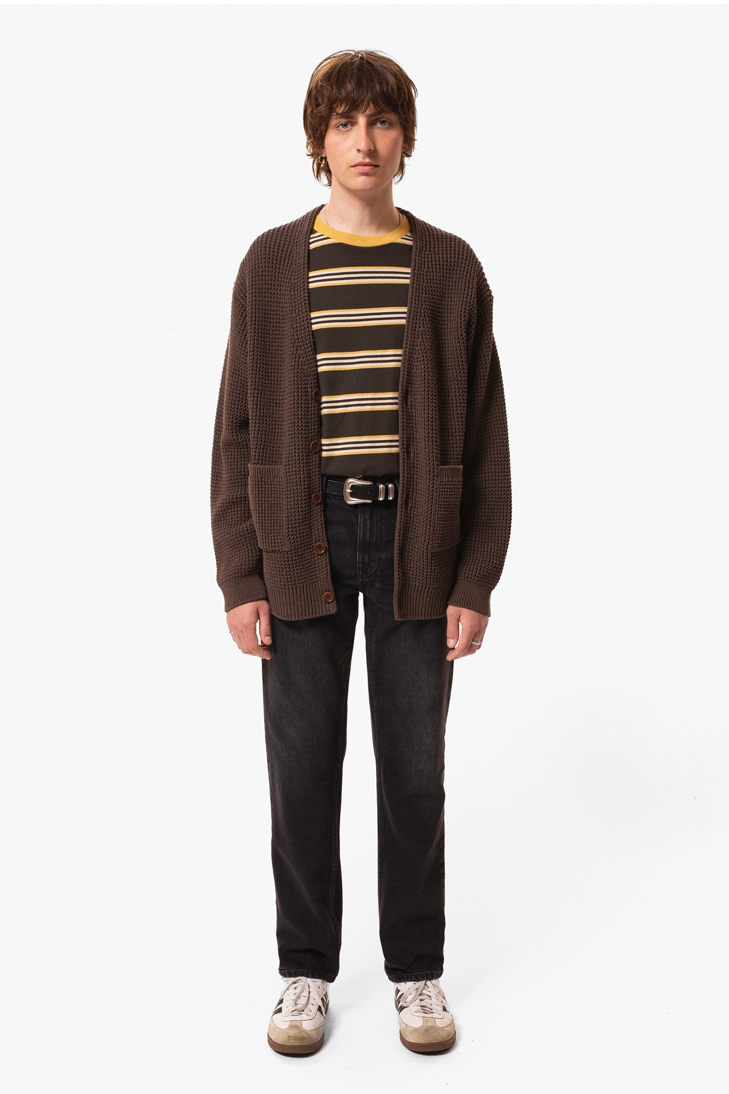 KENT PINEAPPLE CARDIGAN BROWNMELANGE 1