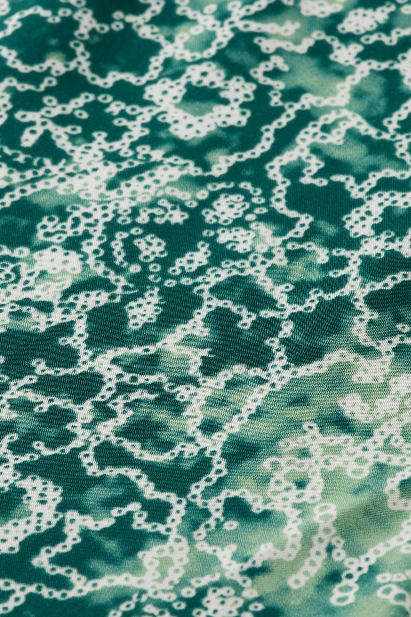 VISCOSE PRINTED RELAXED FIT SHIRT SHIBORI FLORAL GREEN 8