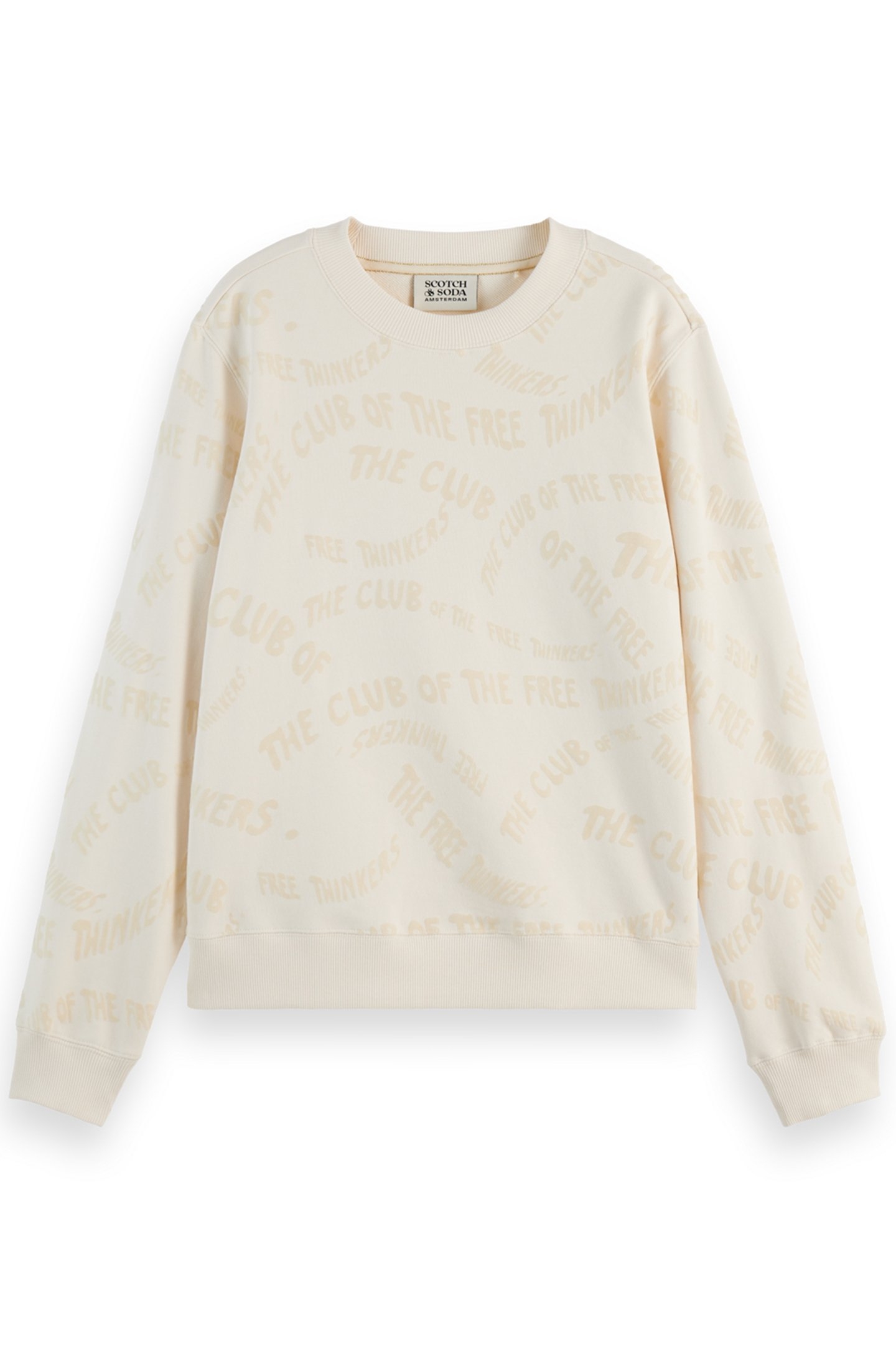 FLOCK AOP REGULAR FIT SWEATSHIRT SOFT ICE 4