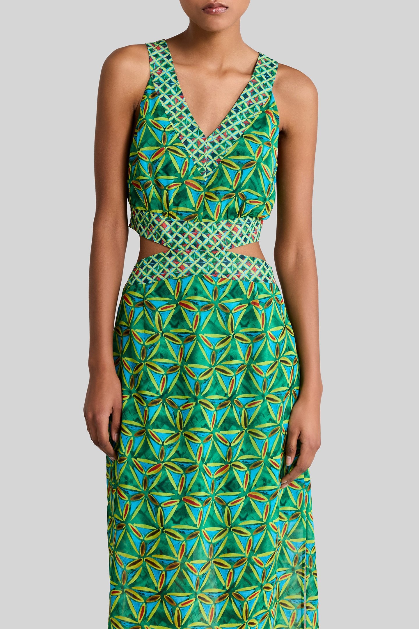 MINT RECYCLED DRESS WITH PARADISE PRINT 5