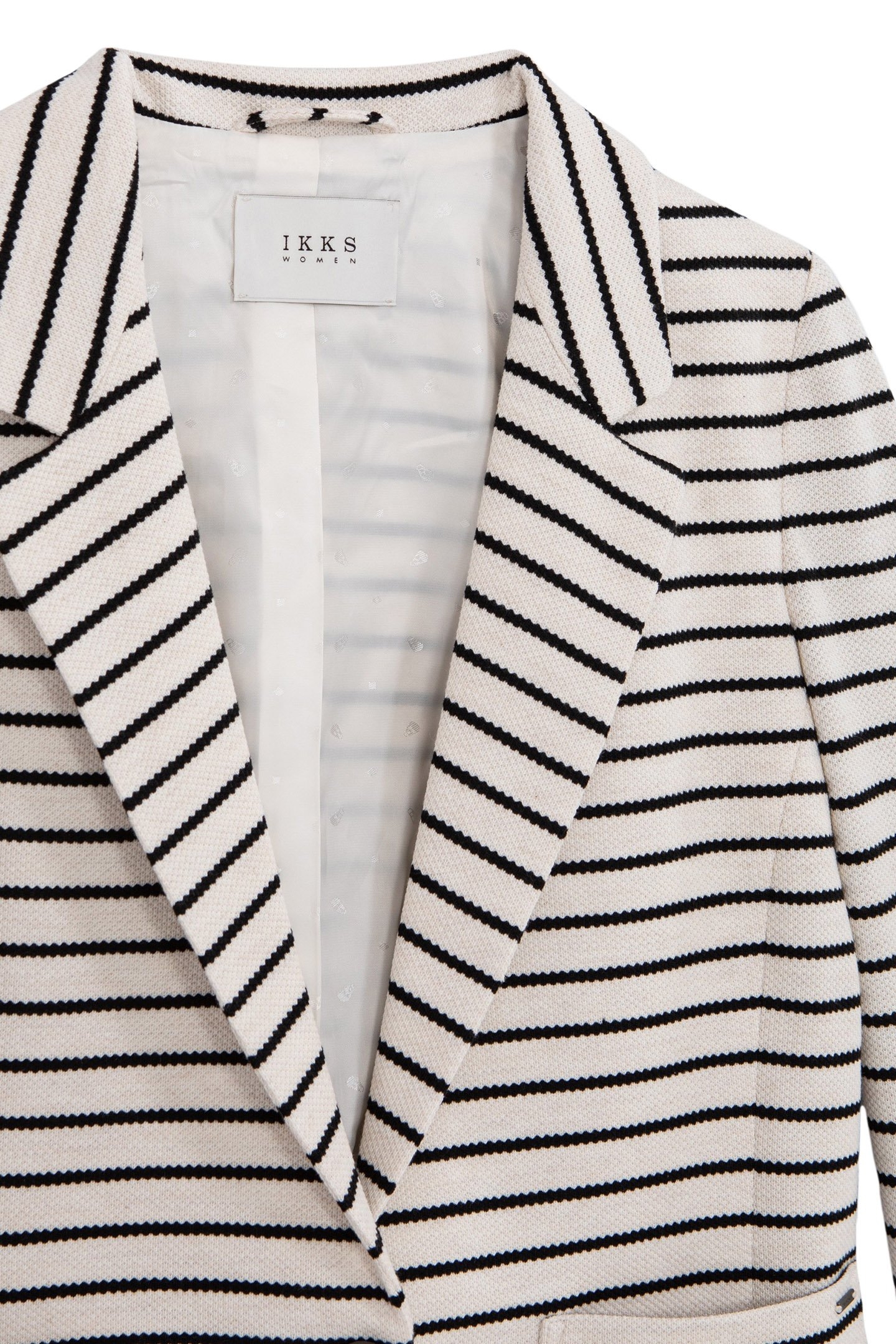 ECRU AND BLACK STRIPED SUIT JACKET 7