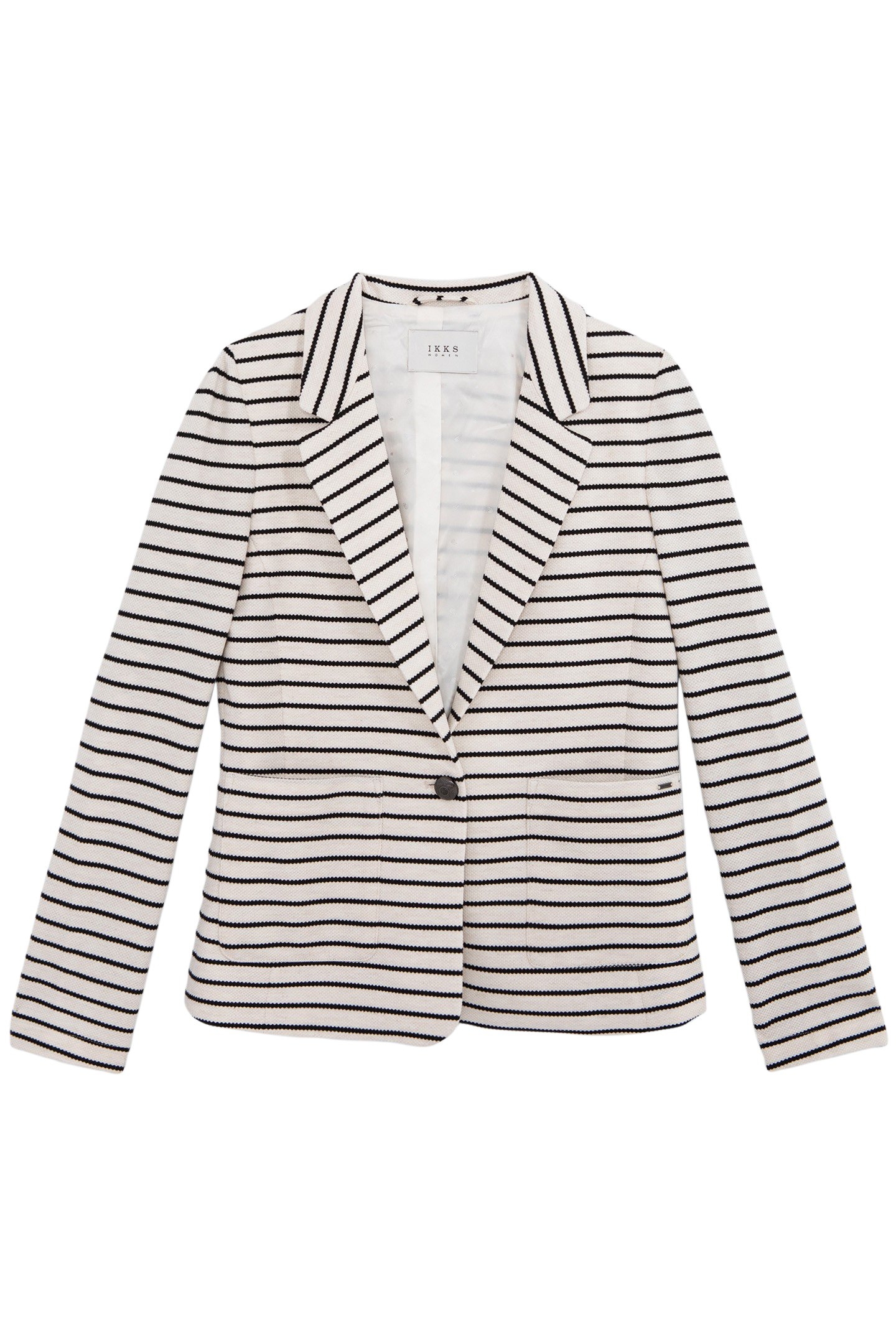 ECRU AND BLACK STRIPED SUIT JACKET 4