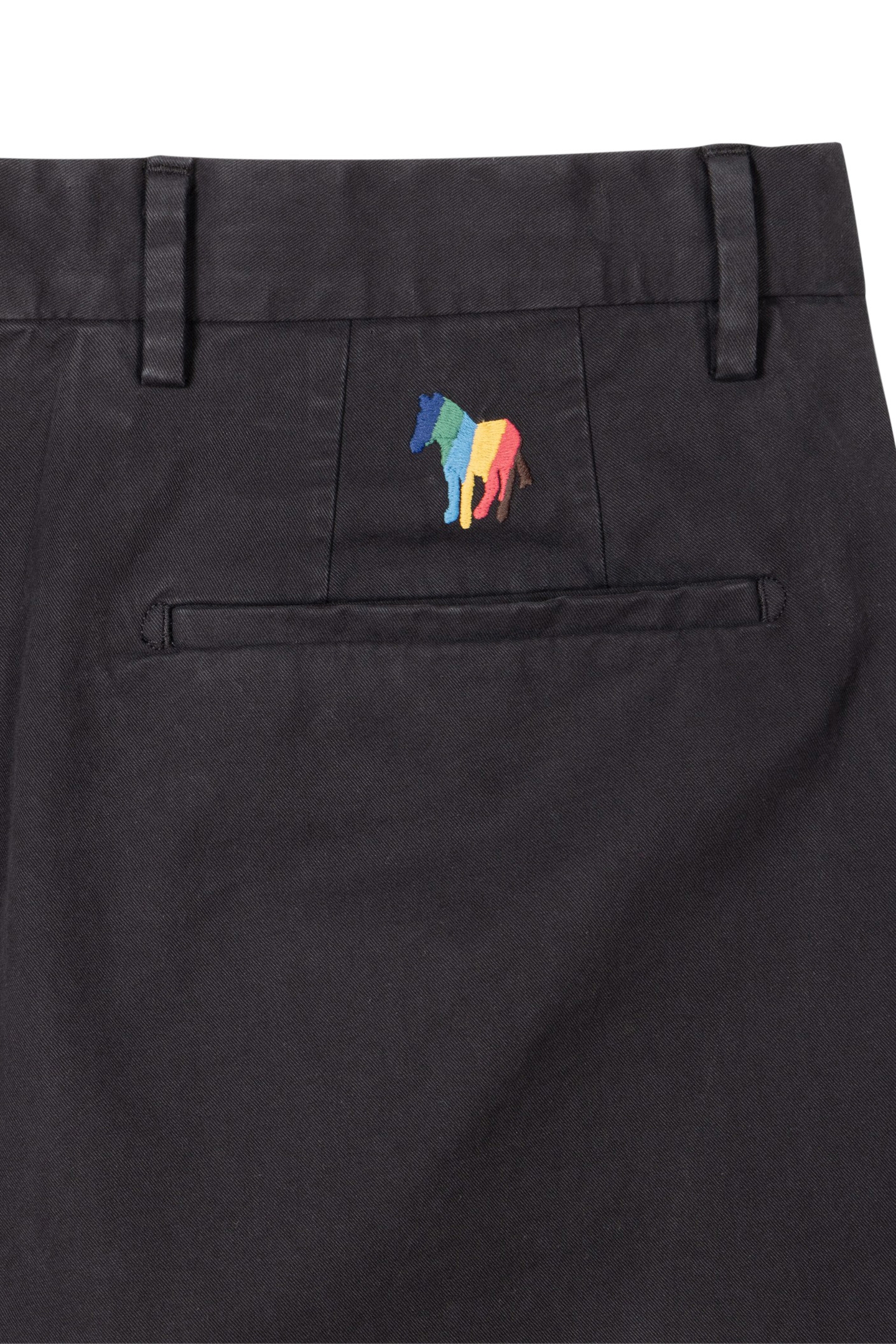 MENS MID FIT CLEAN CHINO ZEBRA EMB BLACK 6