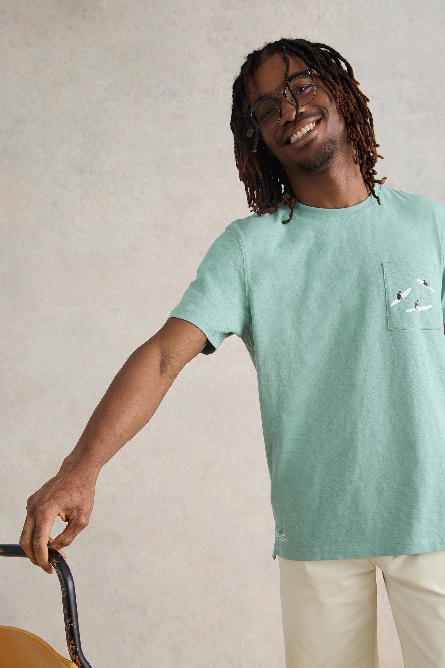 SHARK POCKET GRAPHIC TEE MINT GREEN 4