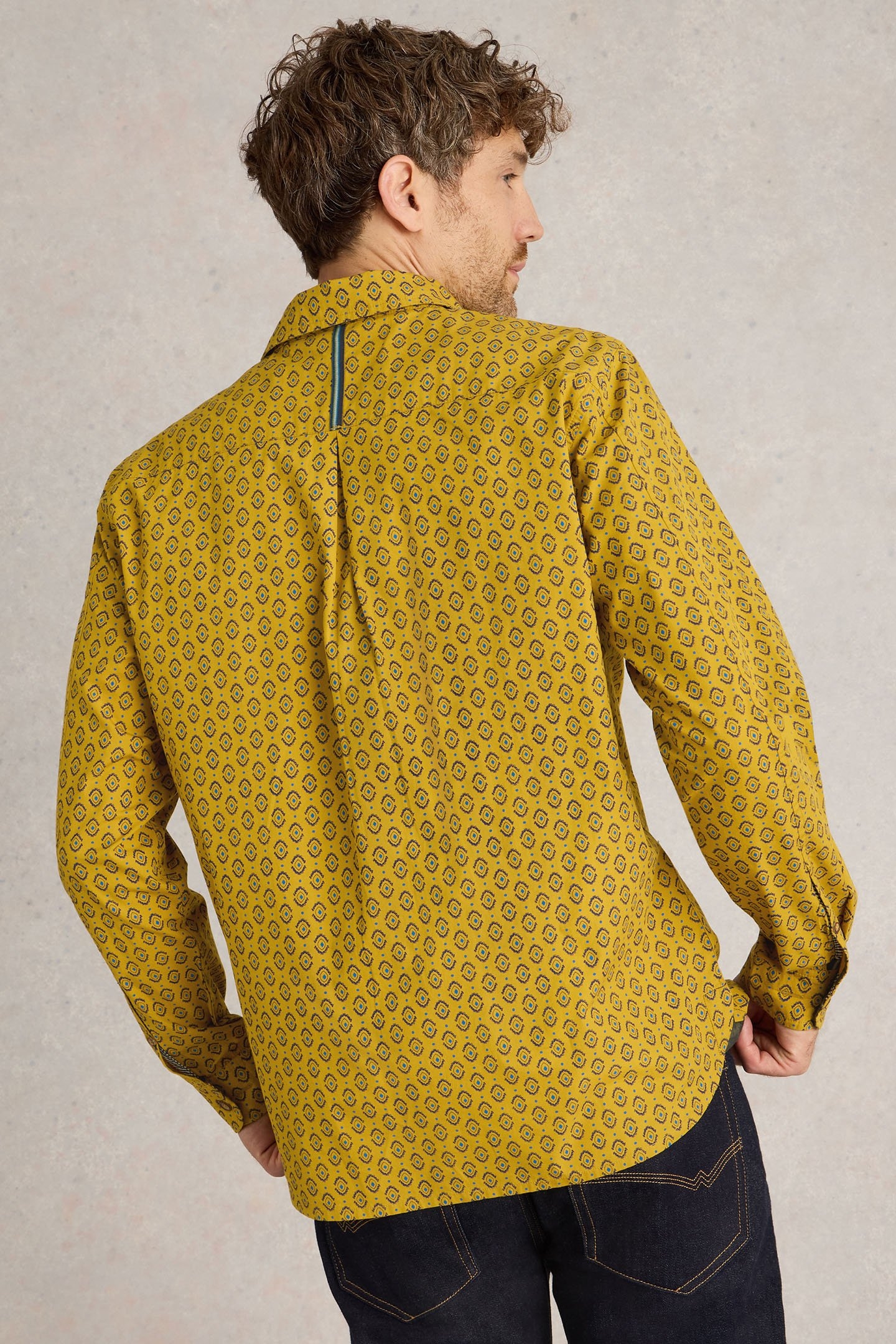 TILE PRINTED SHIRT YELLOW MULTI 2