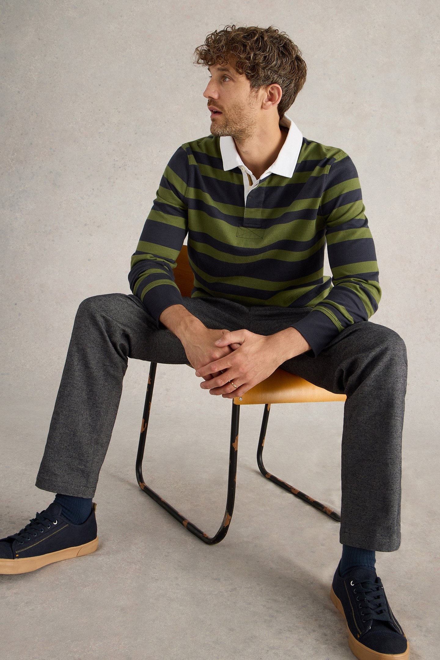 SUTTON TEXTURED TROUSER CHARCOAL GREY 5