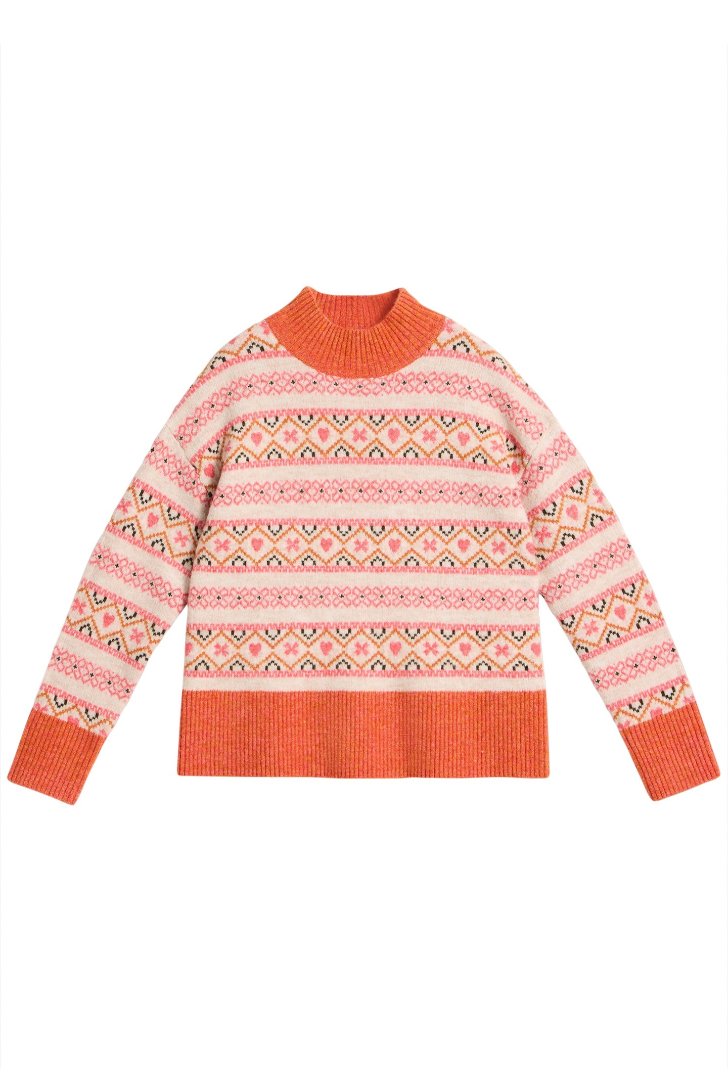 SCANDI TWIST FAIRISLE JUMPER NATURAL MULTI 3