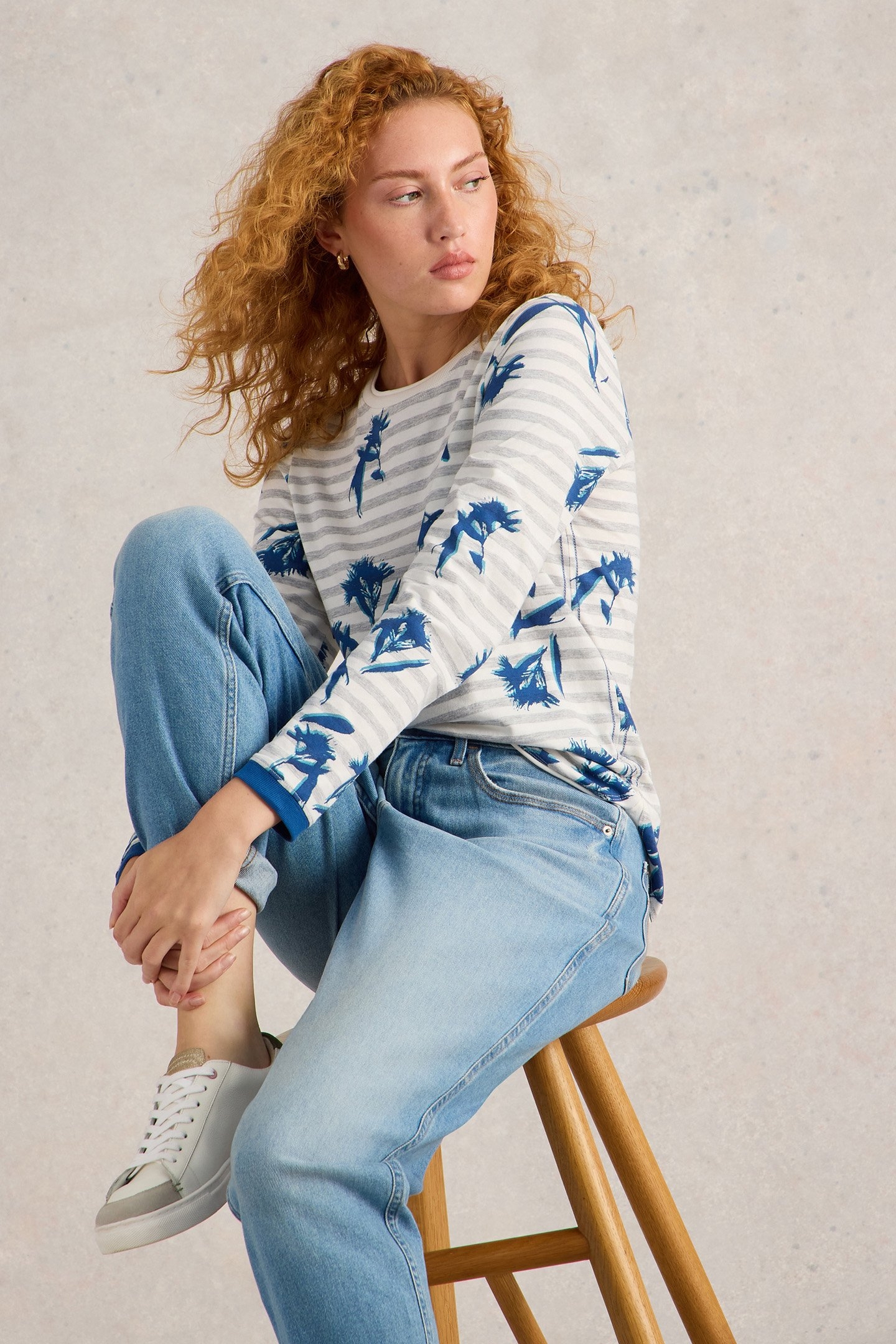 CLARA LS TEE NATURAL MULTI 4