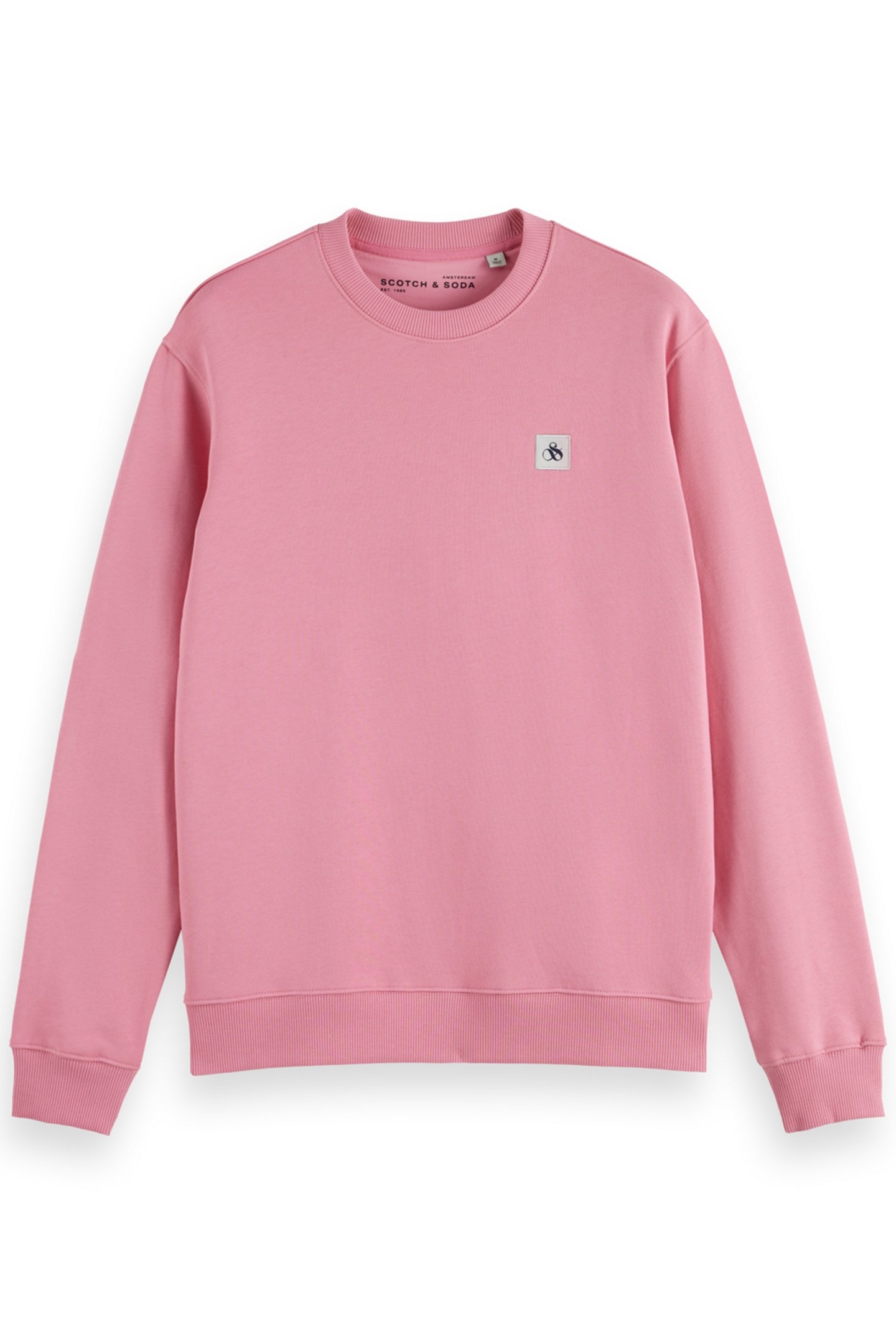 ESSENTIAL BADGE CREW SWEAT POETRY PINK 1