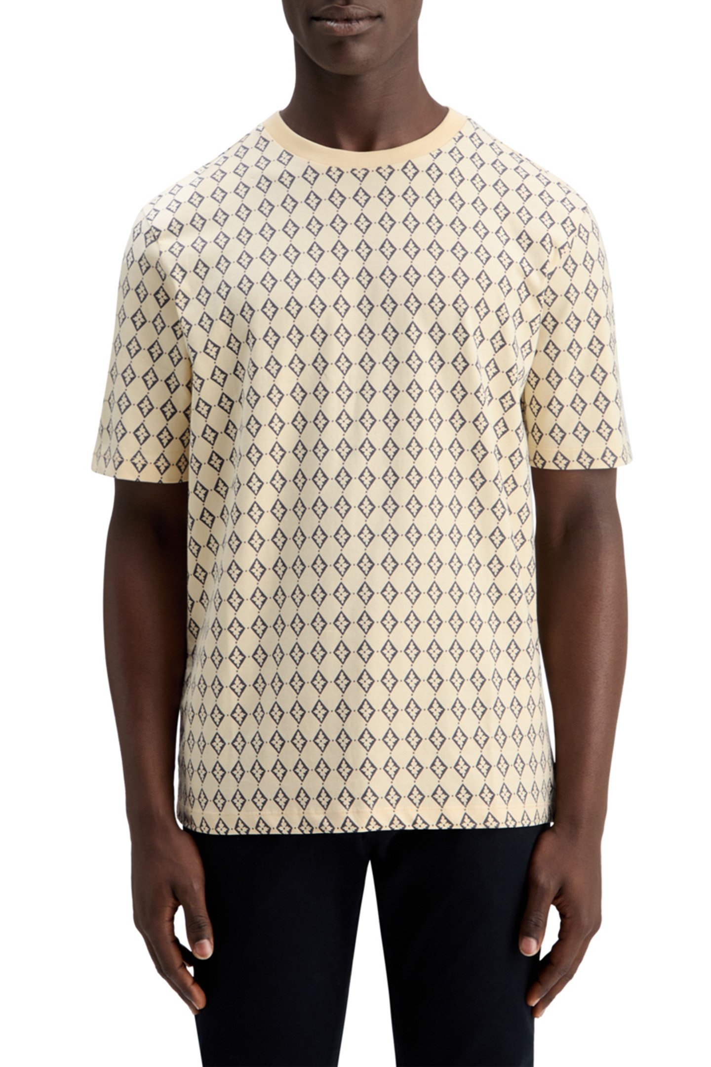 REGULAR FIT MINI ALL OVER PRINT T-SHIRT PARCHMENT GEO FLOWER 1