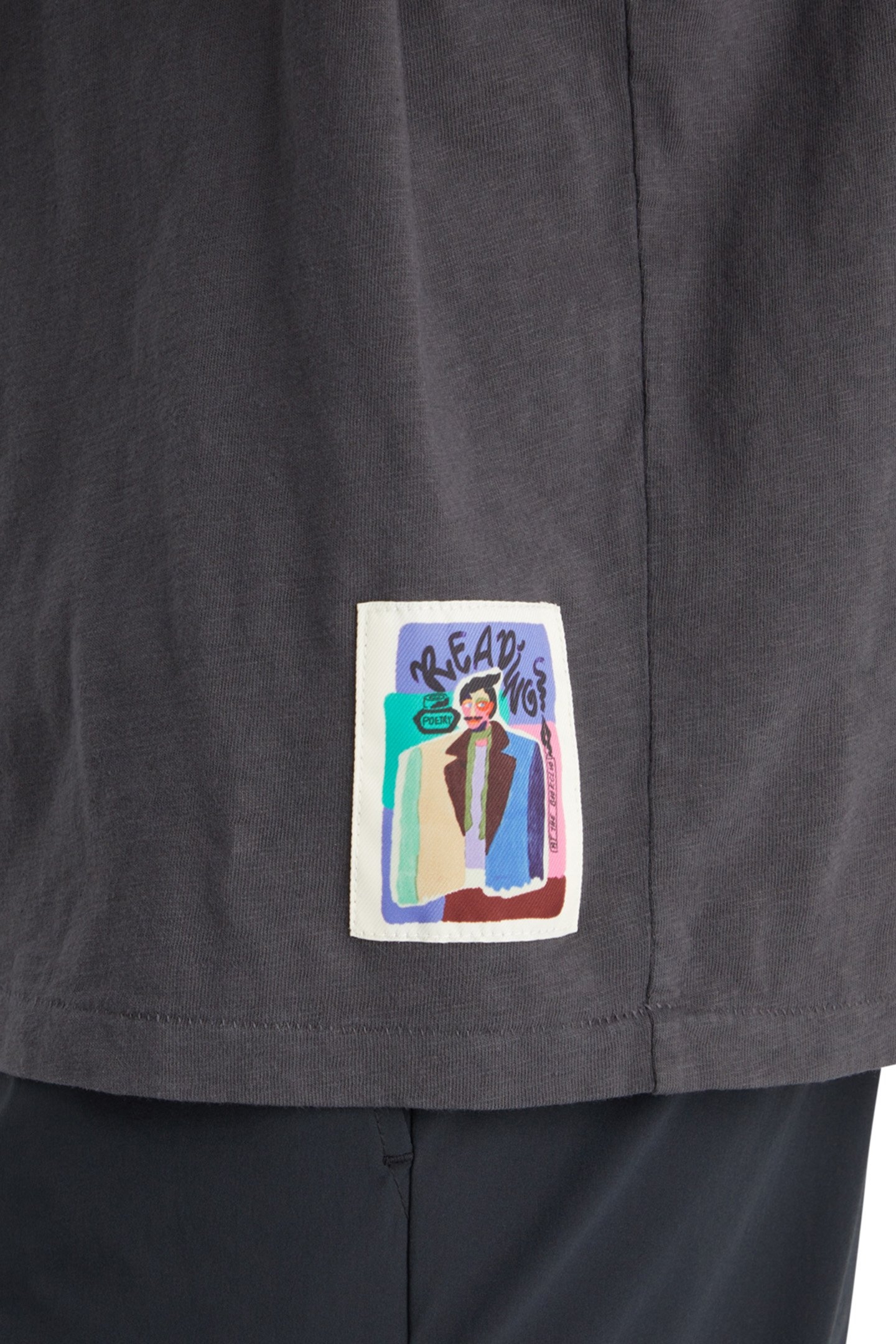 LOOSE FIT IRREGULAR DYED ARTWORK T-SHIRT MOODY GREY 6