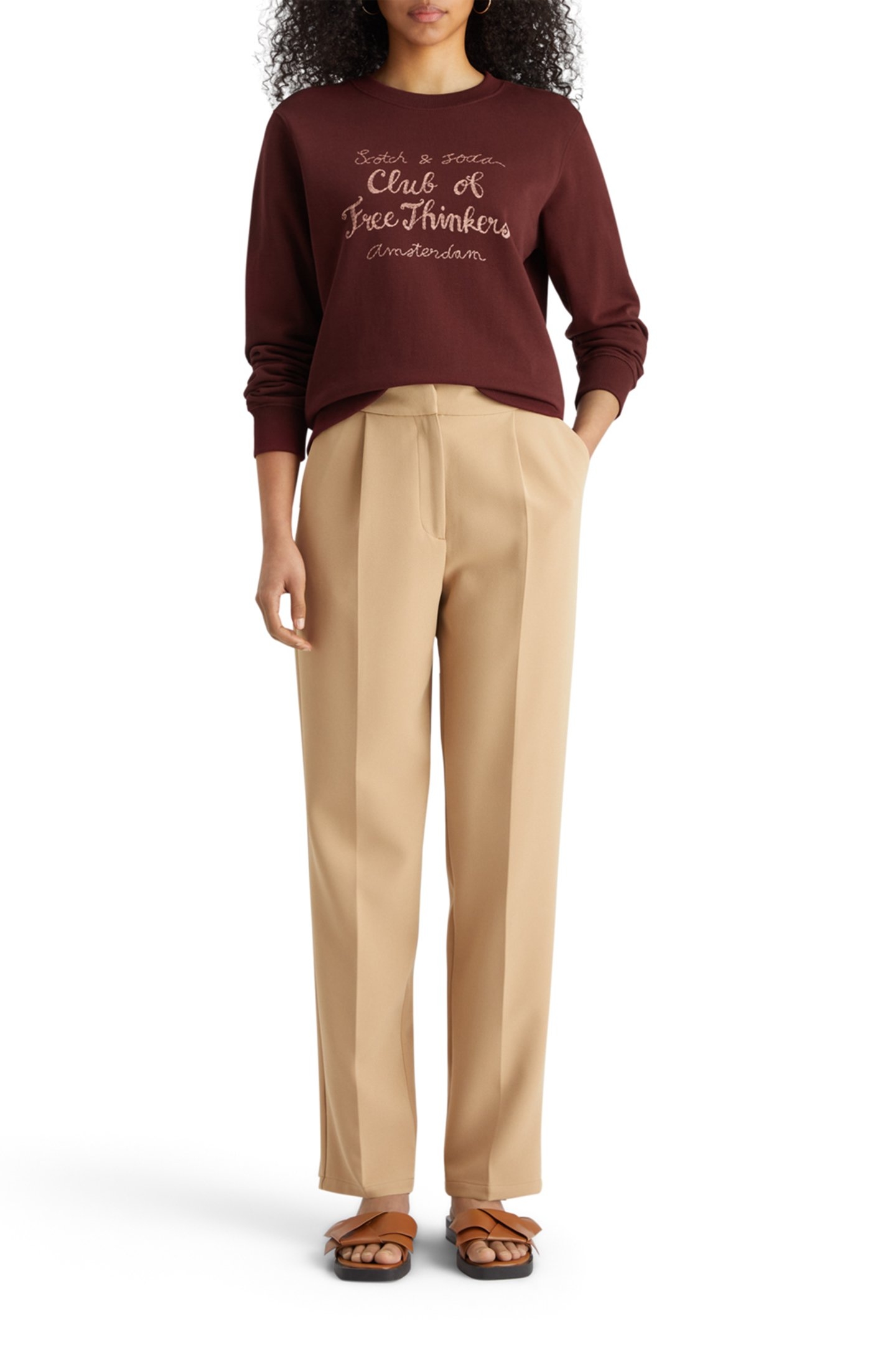 CHEST ARTWORK REGULAR FIT SWEATSHIRT BORDEAUX 3