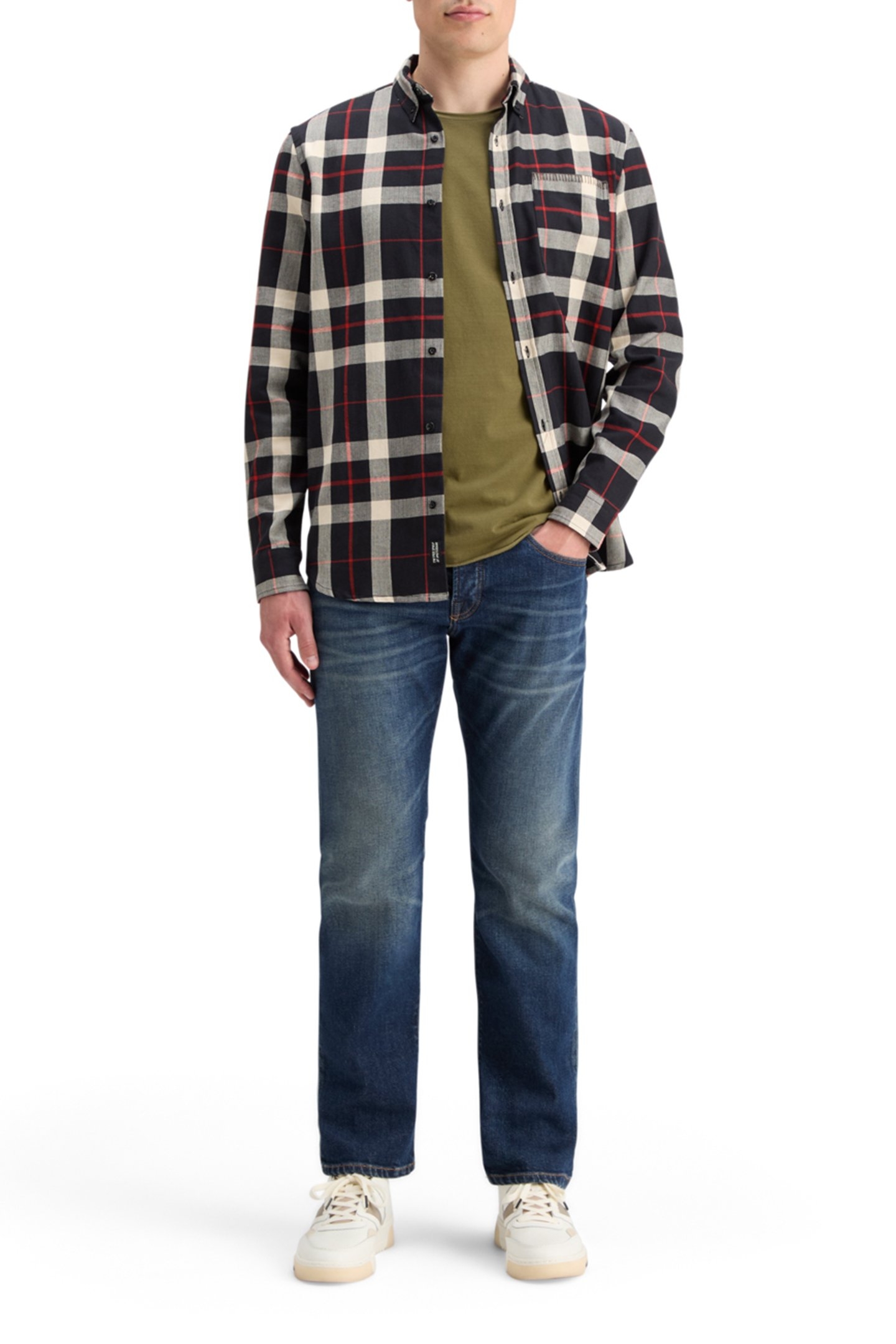 RAW EDGE GARMENT DYE T-SHIRT MOSS GREEN 6