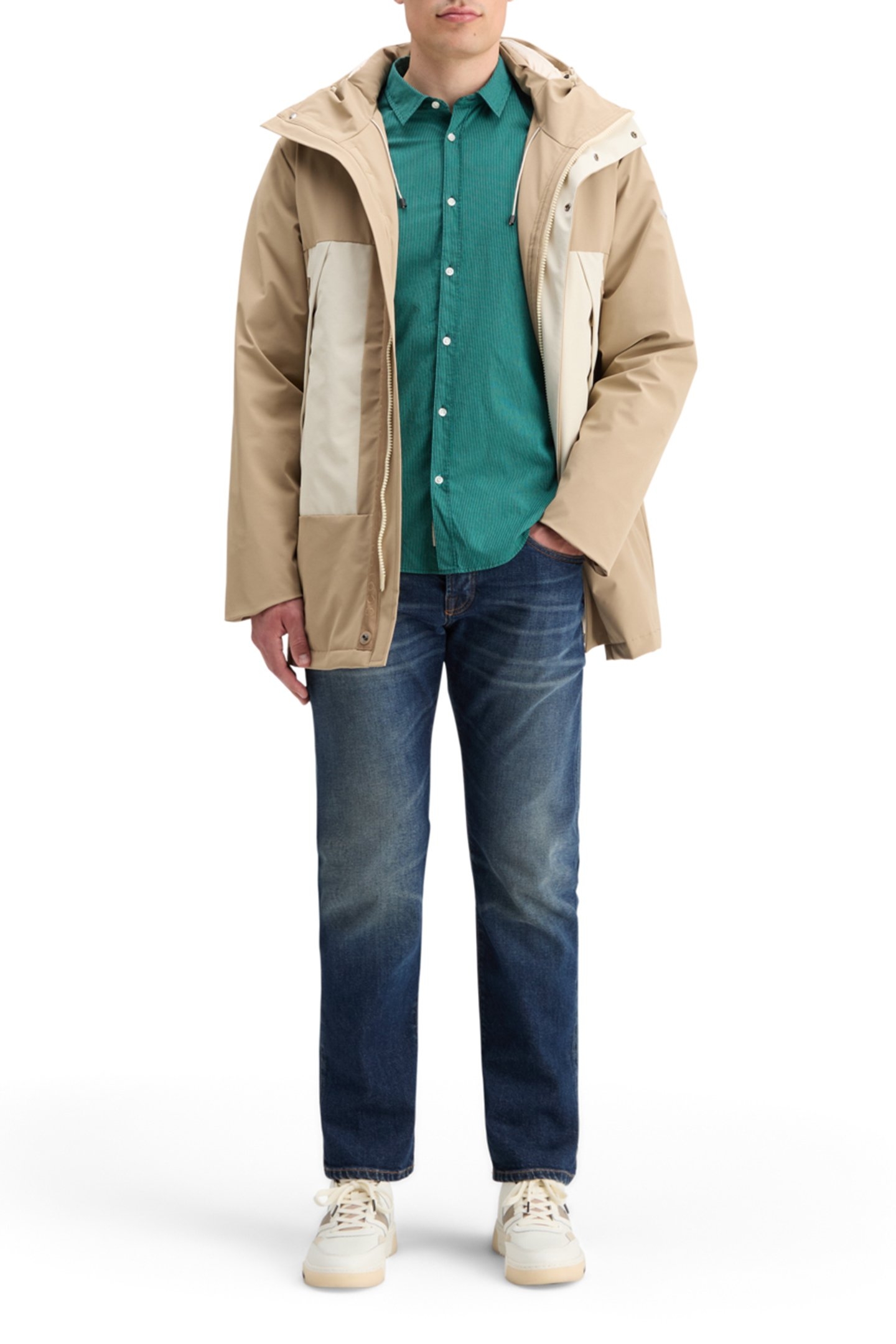 ESSENTIAL POPLIN STRIPE GREEN STRIPE 6