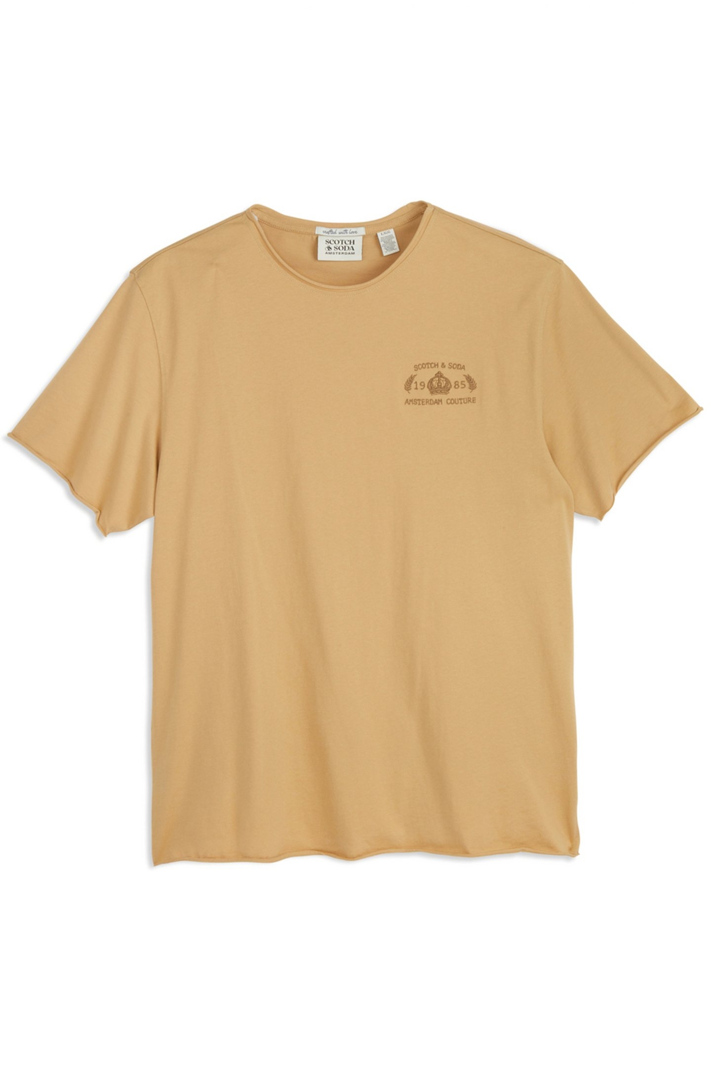 SS ROLL NECK TEE LT PASTEL BROWN 3