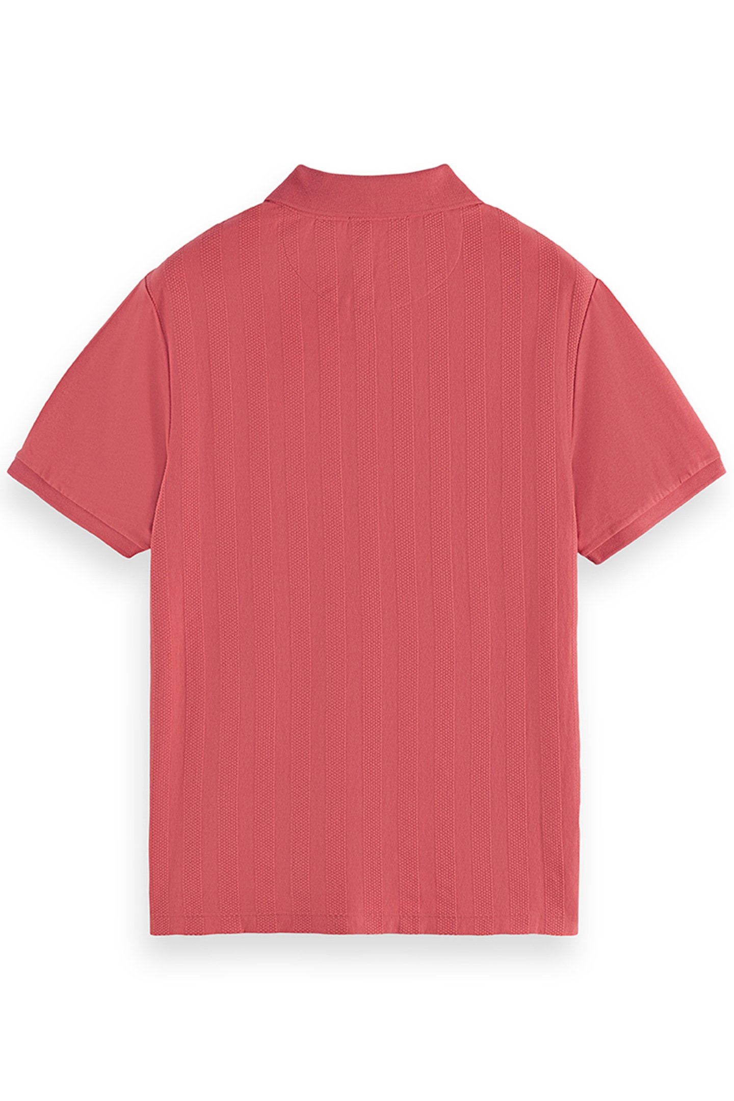 POPCORN PIQUE ZIP POLO (VALUE) LT PASTEL RED 2