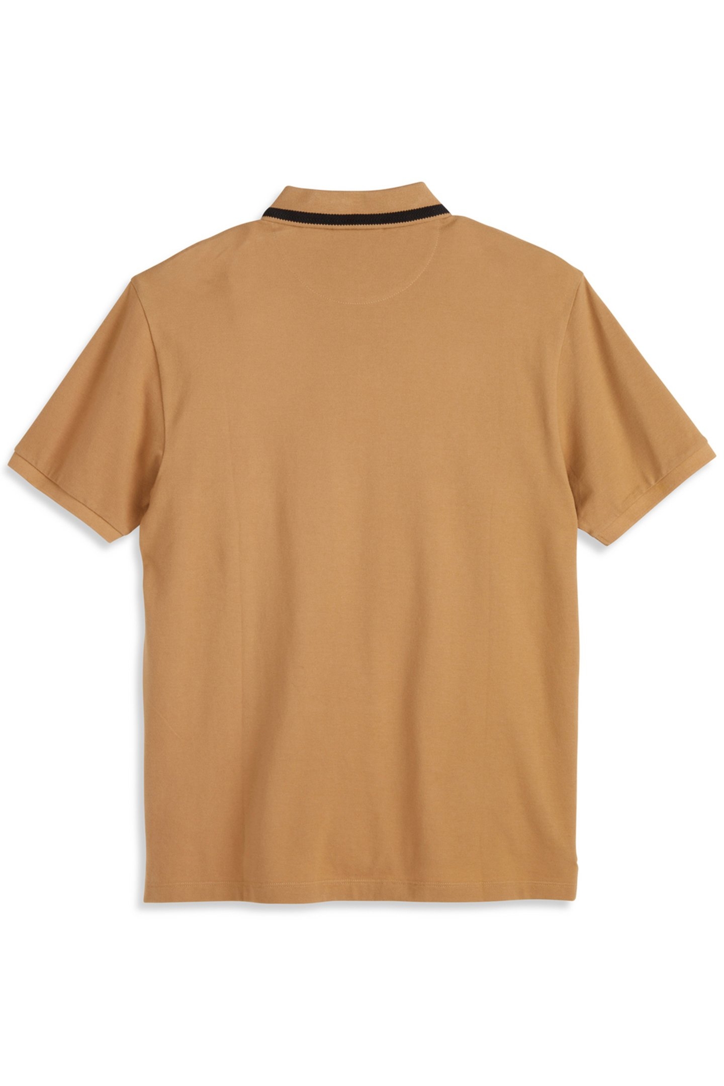 PIQUE SS POLO BROWN/GOLD 4